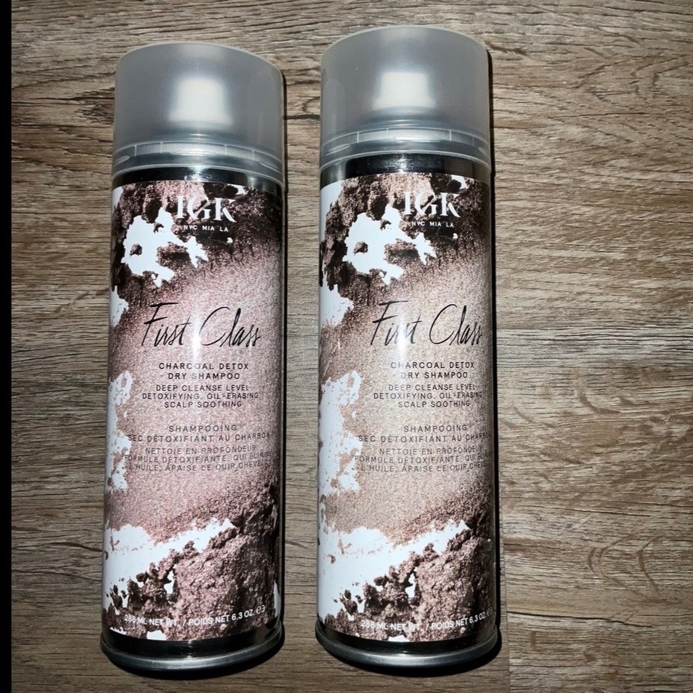 IGK Dry Shampoo First Class Charcoal Detox Deep Cleanse Scalp Hair Set of‎ 2